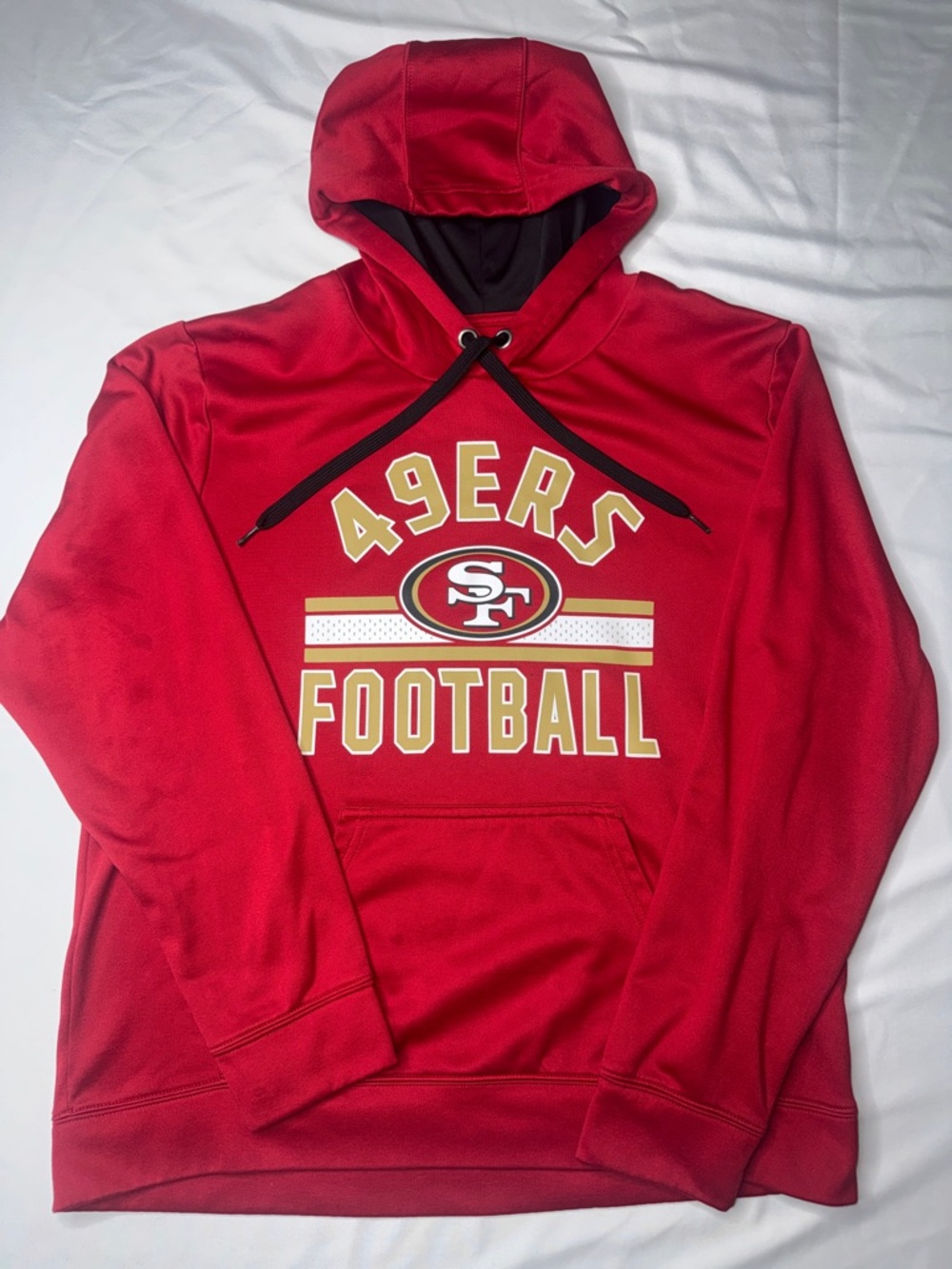 San Francisco 49ers NFL Team Apparel Performance Pullover Hoodie Red Large